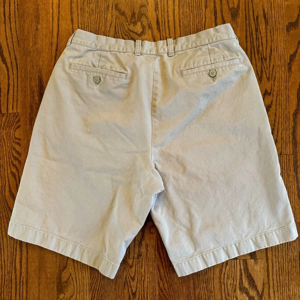 J.Crew Essential Chino Shorts Mens 35 Stone Khaki Cotton 10.5”